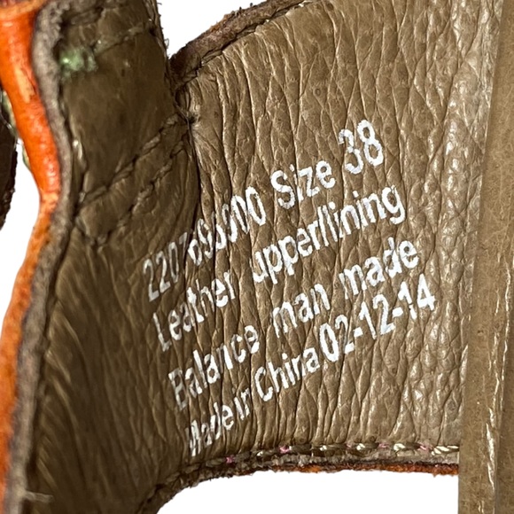 Dansko Sandals Drea Tangerine Orange Womens size 38 shoes - Picture 9 of 12